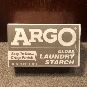 DISCOLORED- ARGO Gloss Laundry Starch Red, Removes Greasy Spots 16oz